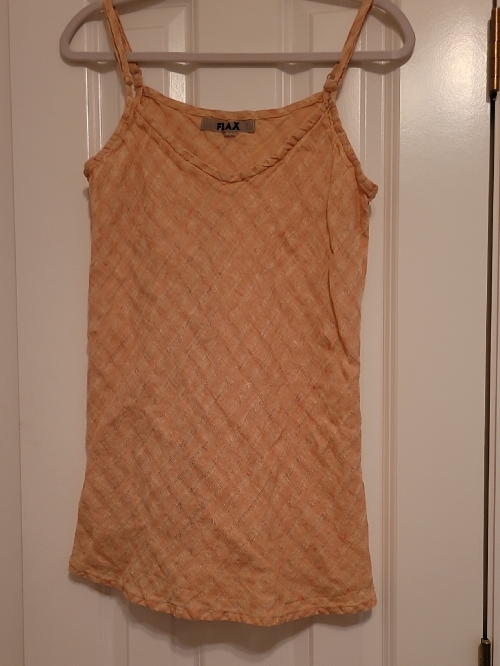 Flax Salmon Colored Strappy Camisole L
